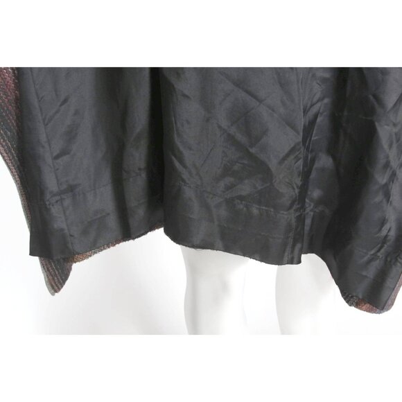 Vintage 1980s Hooded Coat Toggle Ombre Striped Wool Belted Jacket Coat sz M /912 - Picture 9 of 10